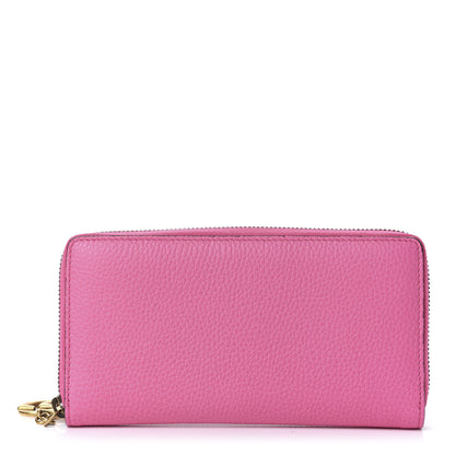 Gucci Cellarius Calfskin GG Marmont Charm Zip Around Wallet Pink Tropical Flower 1 of 8