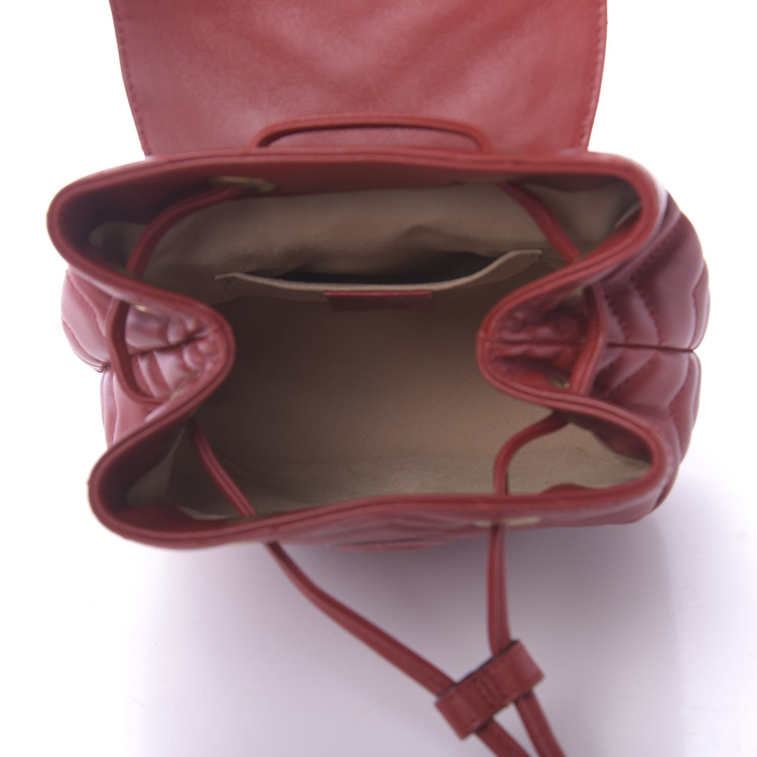 Gucci Calfskin Matelasse GG Marmont Flap Backpack Hibiscus Red 4 of 10