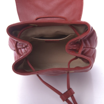 Gucci Calfskin Matelasse GG Marmont Flap Backpack Hibiscus Red 4 of 10
