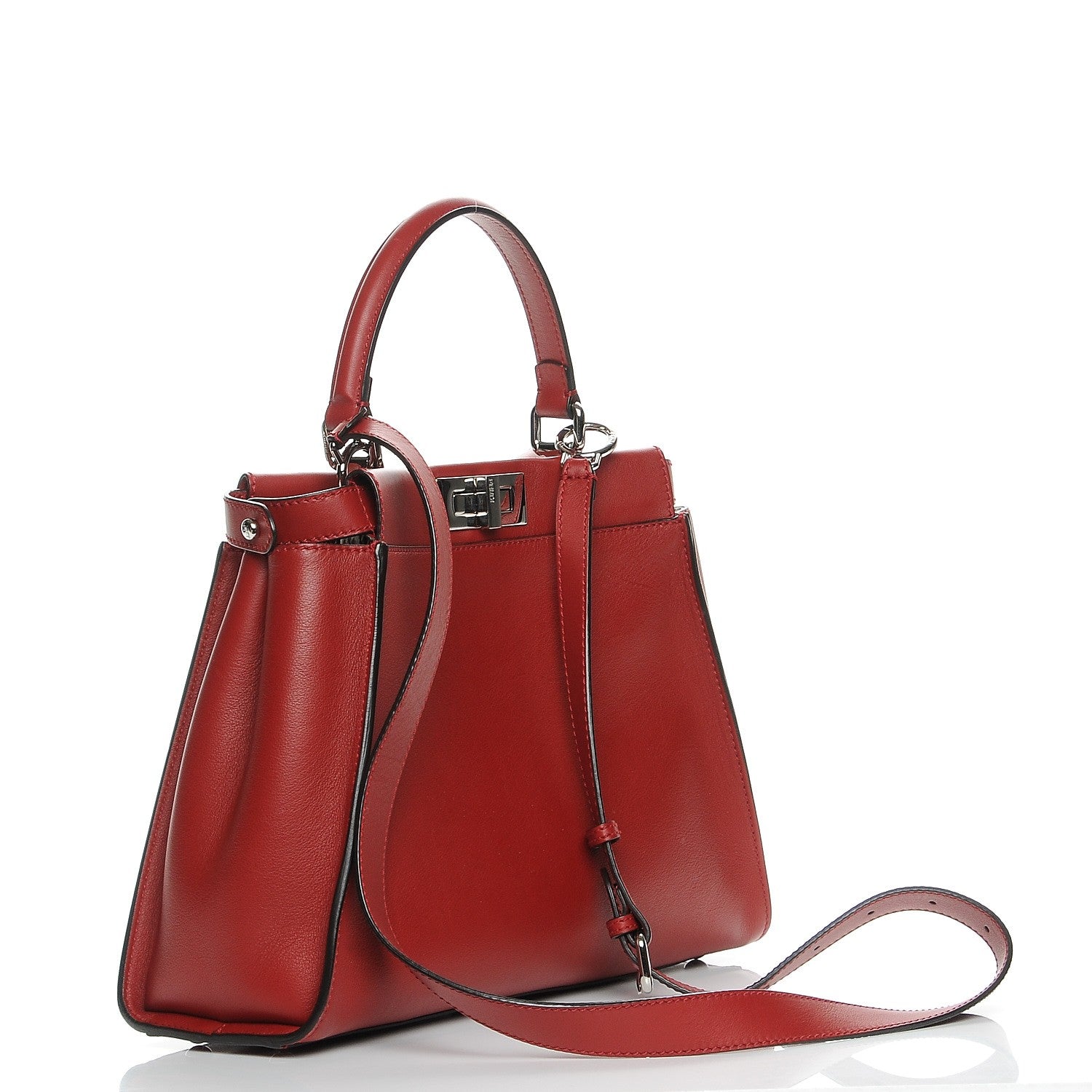 Fendi Vitello Seta Elaphe Crocodile Monster Eyes Medium Peekaboo Iconic Satchel Ribes Naturale 4 of 9