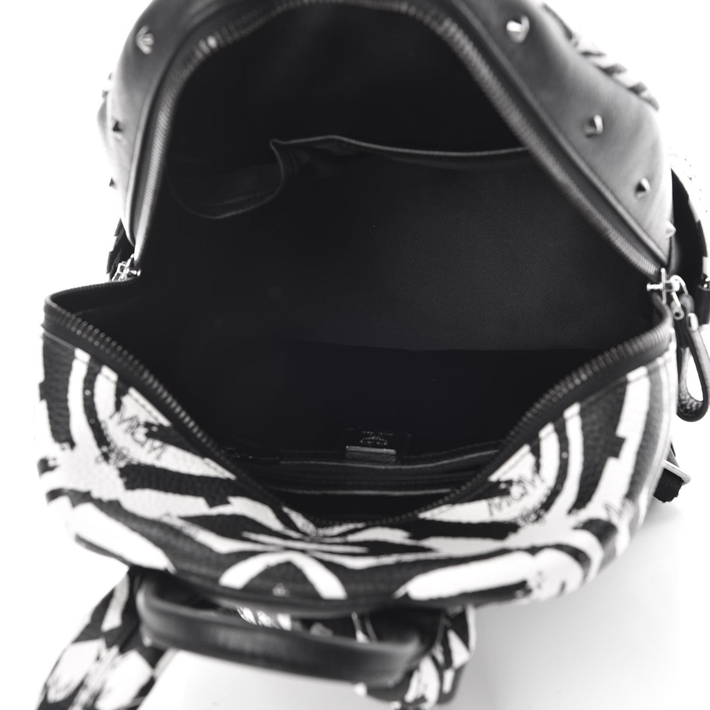Striped Visetos Small Funky Zebra Stark Backpack Black White