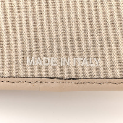 Fendi Vitello Seta Canvas FF Embroidered Medium Peekaboo I SEE U Satchel Nuvola Grezzo White 8 of 12