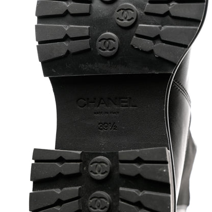 Chanel Calfskin Patent Cap Toe Ankle Boots 39.5 Black 10 of 16