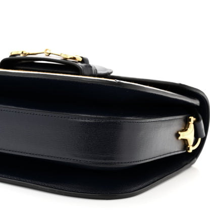 Gucci Lanzo Stretch Cord Azalea Calfskin Horsebit 1955 Shoulder Bag New Mud Blue 10 of 11