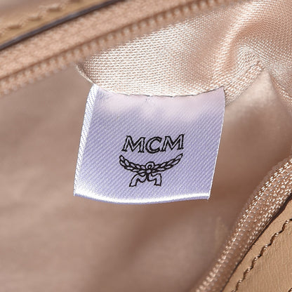 MCM Visetos Medium Studded Stark Backpack Beige 8 of 10