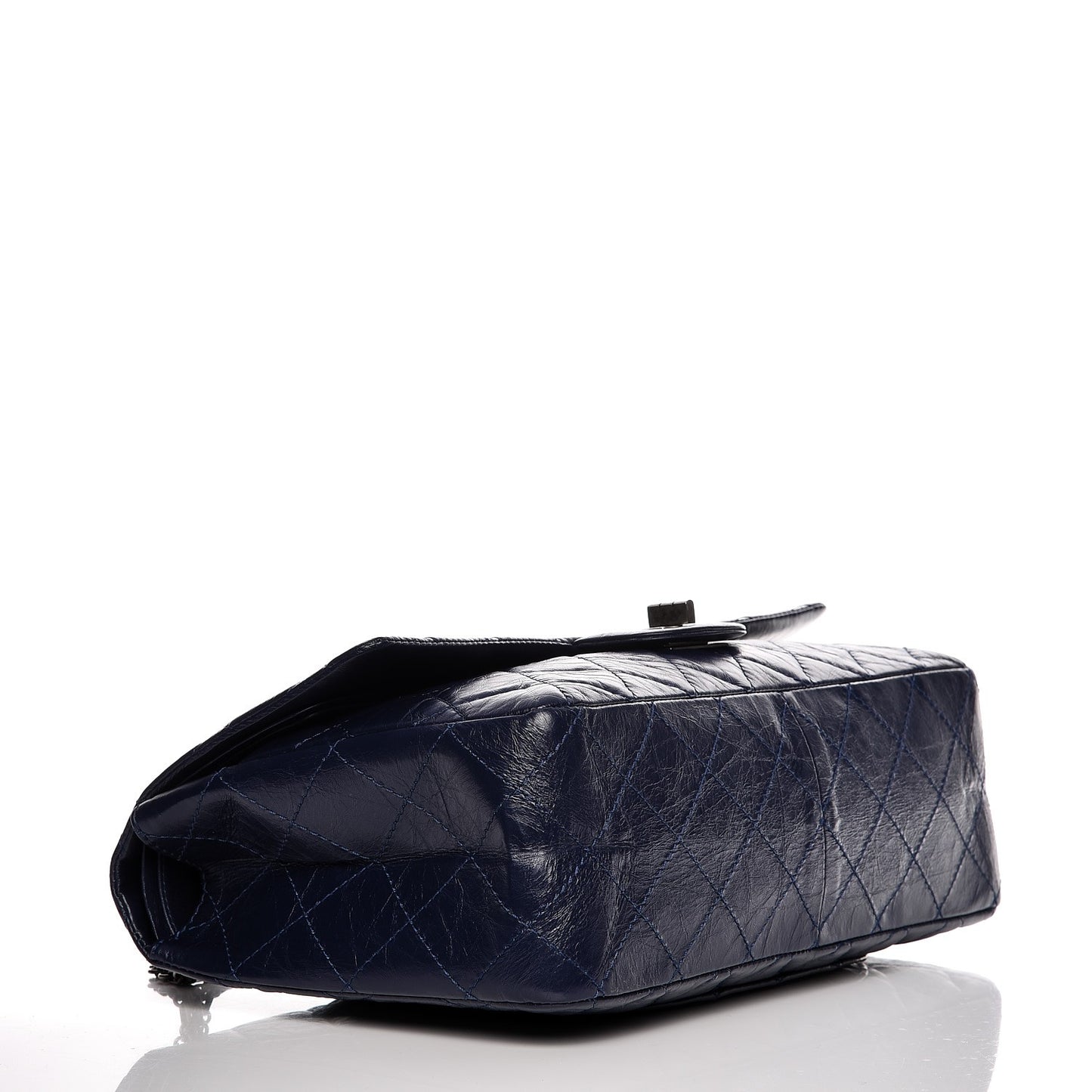 Aged Calfskin Quilted 2.55 Reissue 227 Flap Dark Blue