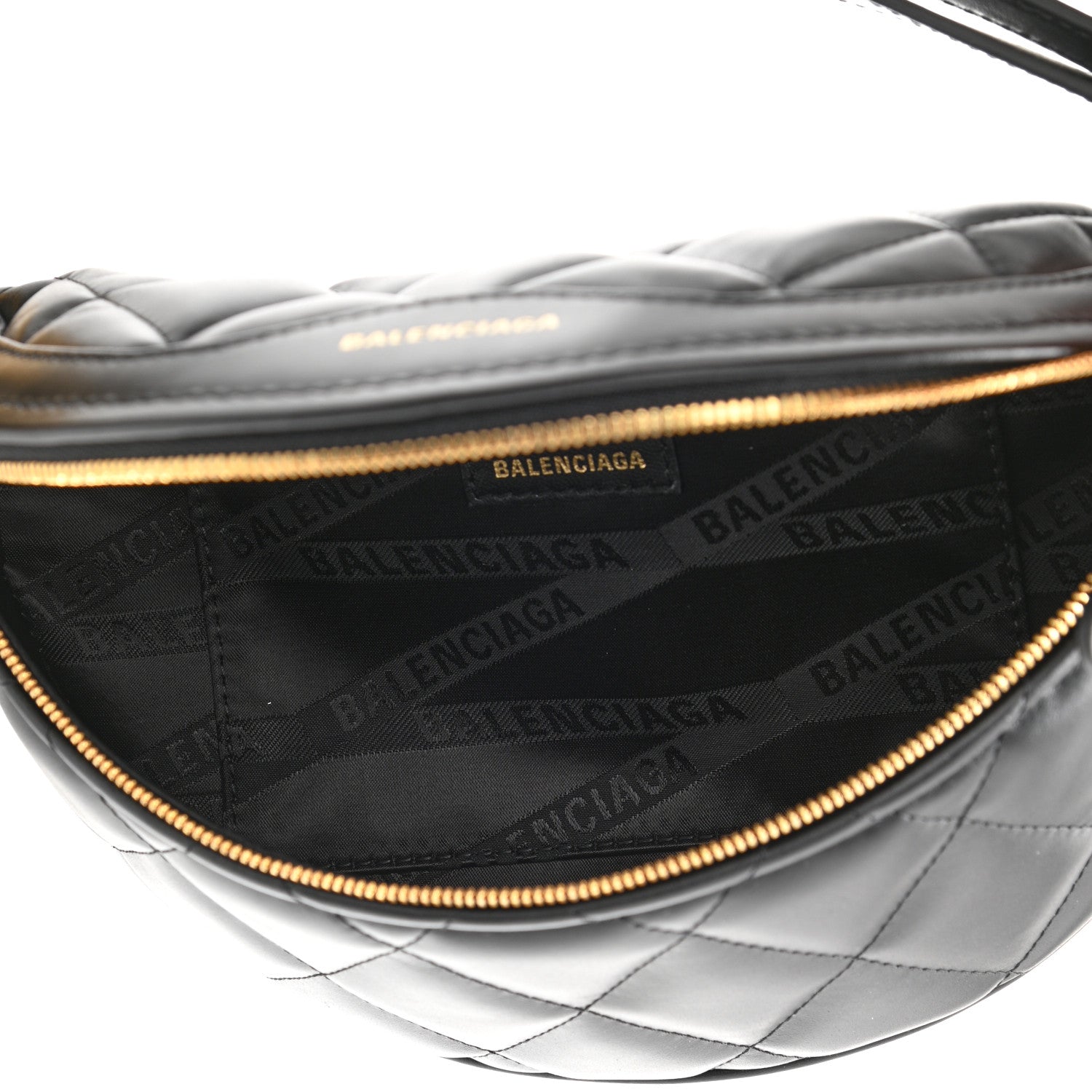 Balenciaga Calfskin Quilted XXS Souveniers Charms Belt Bag Black 5 of 10