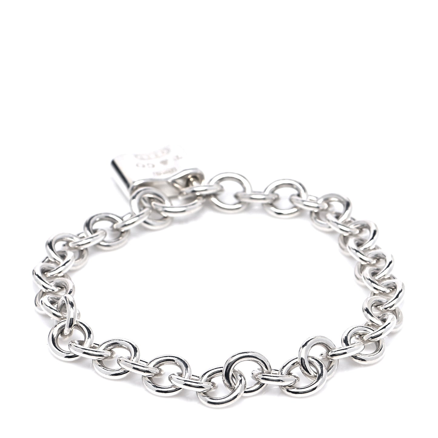 Sterling Silver 1837 Lock Charm Bracelet