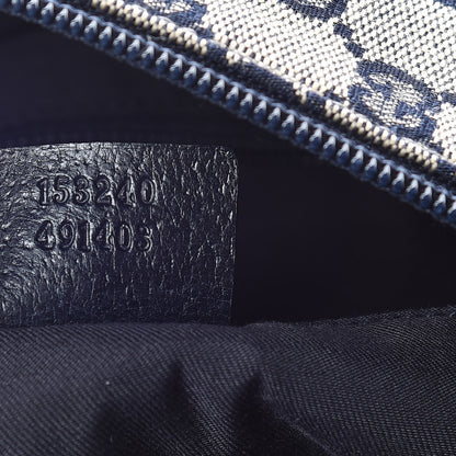 Gucci GG Monogram Web Large Collapsible Carry On Duffle Navy 7 of 16