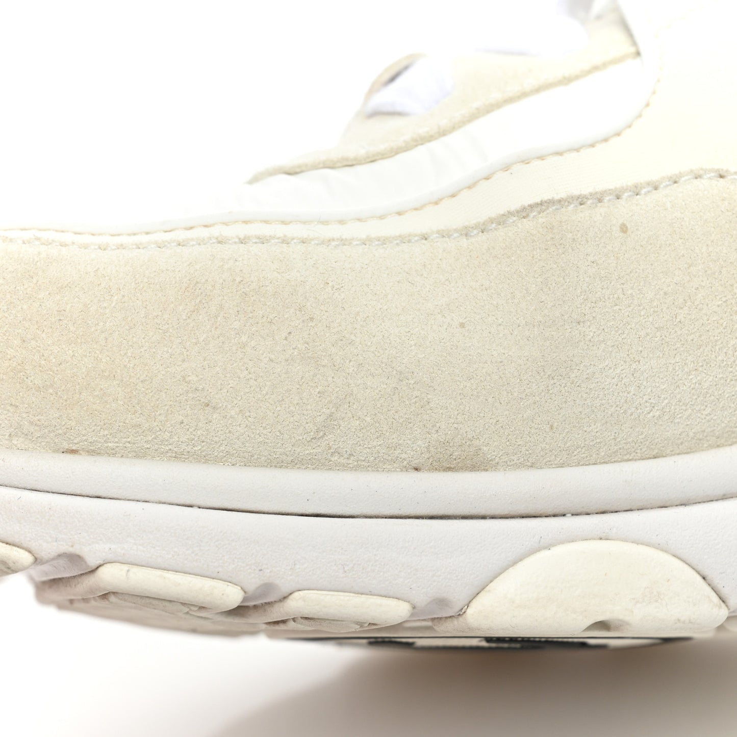 Suede Calfskin Fabric CC Sneakers 41 White