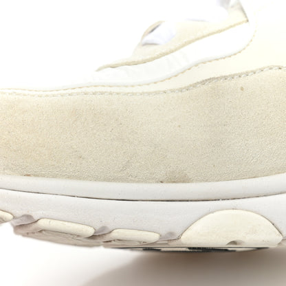 Chanel Suede Calfskin Fabric CC Sneakers 41 White 15 of 19