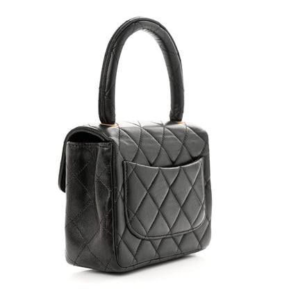 Chanel Lambskin Quilted Mini Kelly Flap Bag Black 3 of 15