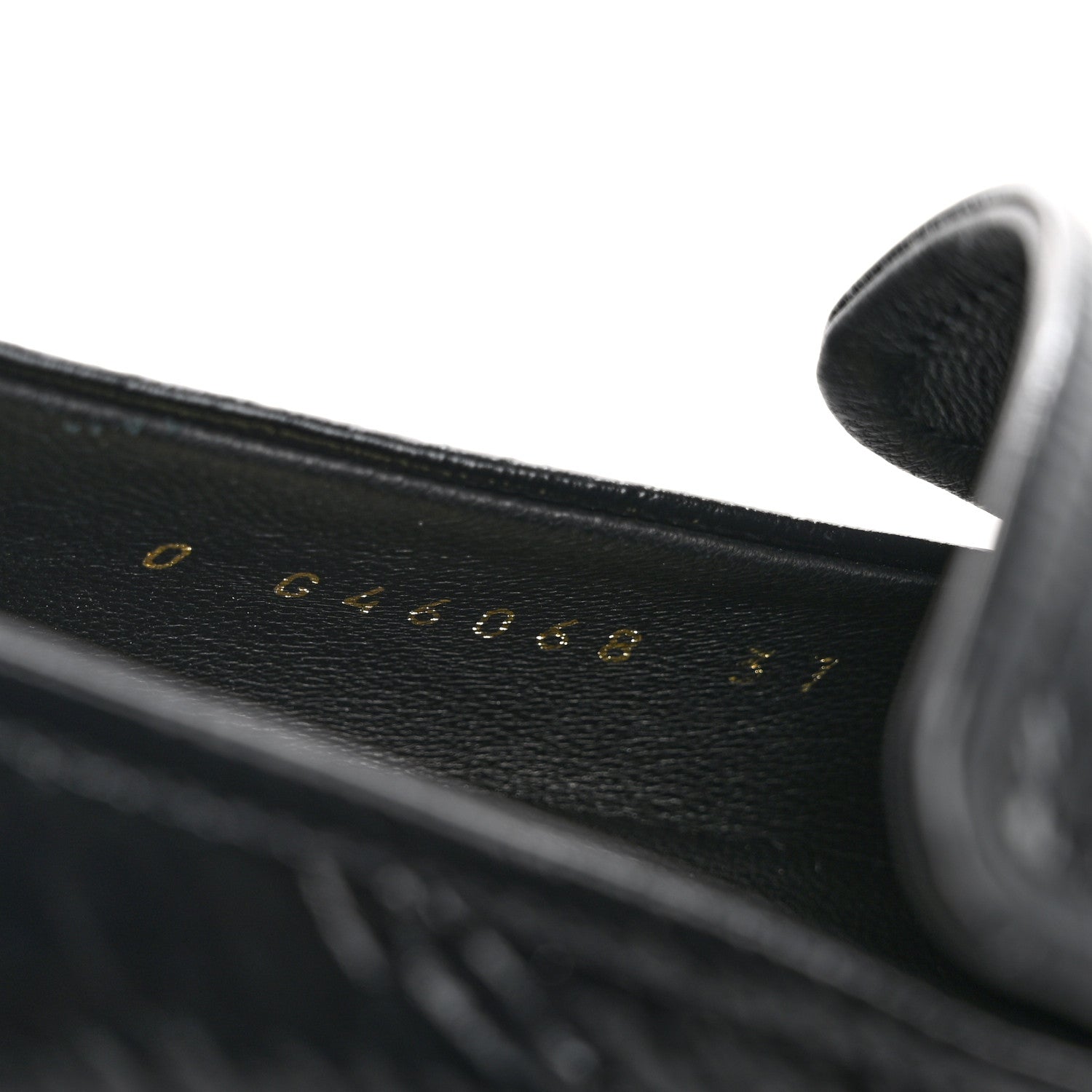 Chanel Shiny Calfskin Logo Loafers 37 Black 9 of 10