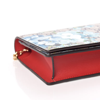 Gucci GG Supreme Monogram Blooms Chain Wallet Blue 7 of 9