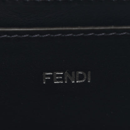Fendi Chenille Vitello Seta FF Peekaboo I See U X Cross Satchel Blue Notte 7 of 11