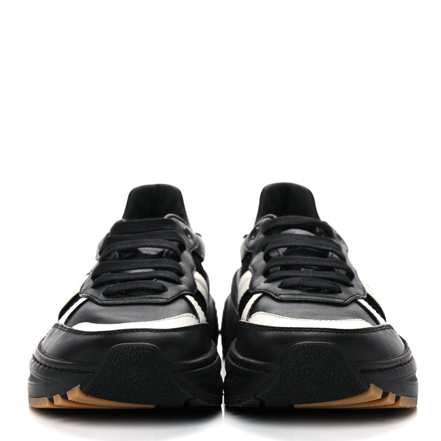 Calfskin Technical Mesh Speedster Sneakers 41 Black