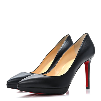 Christian Louboutin Shiny Nappa Pigalle Plato 100 Pumps 36.5 Black 3 of 7