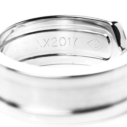 Cartier 18K White Gold Diamond 6.5mm Logo De Ring 50 5.25 5 of 5