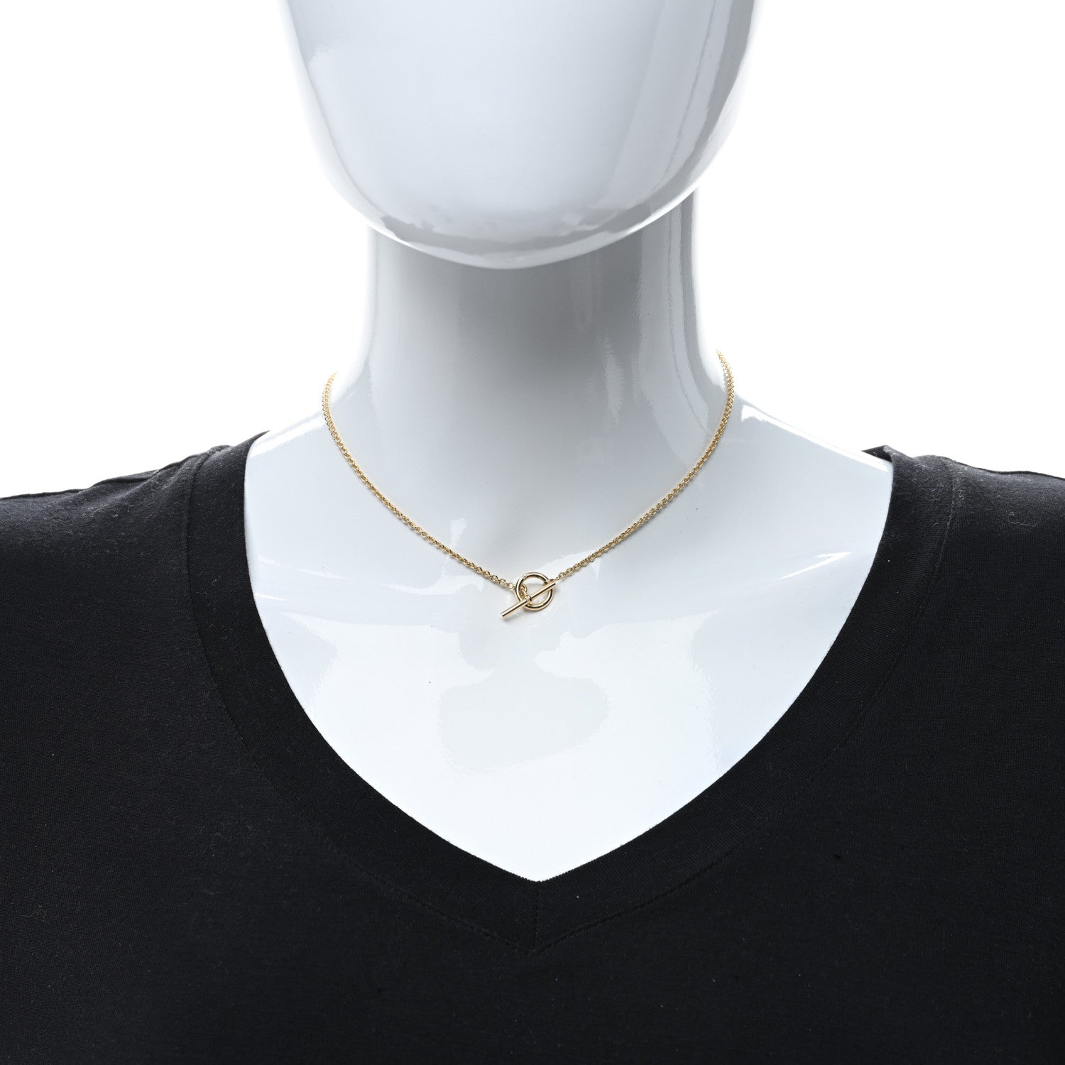 Hermes 18K Gold PM Echappee Necklace 3 of 4