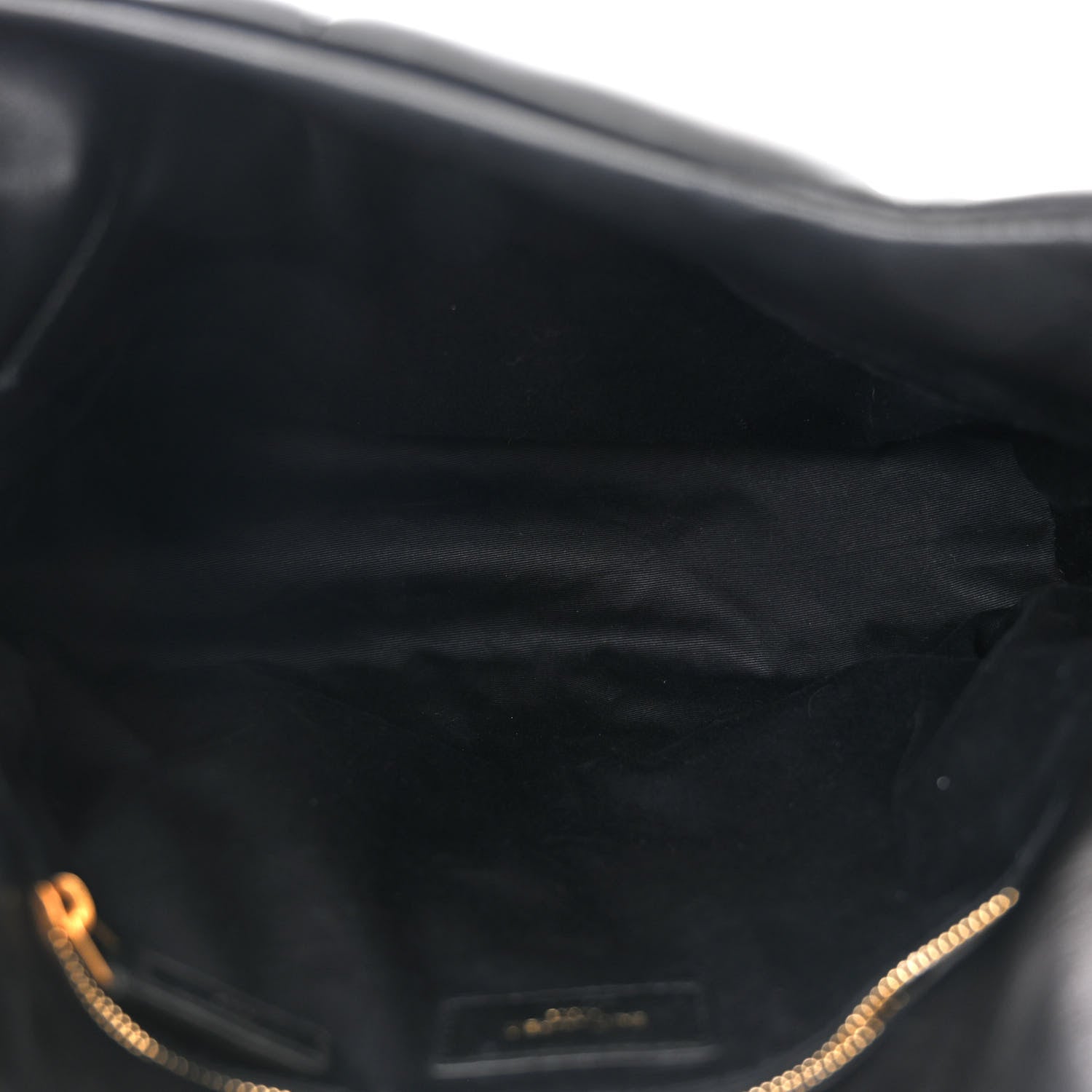 Saint Laurent Lambskin Quilted Medium Loulou Puffer Monogram Chain Satchel Black 5 of 10