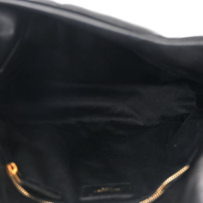Saint Laurent Lambskin Quilted Medium Loulou Puffer Monogram Chain Satchel Black 5 of 10