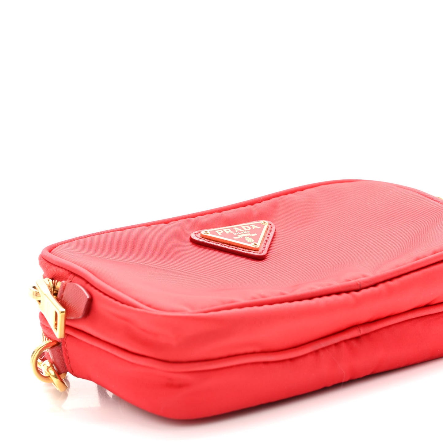Tessuto Nylon Mini Camera Crossbody Rosso