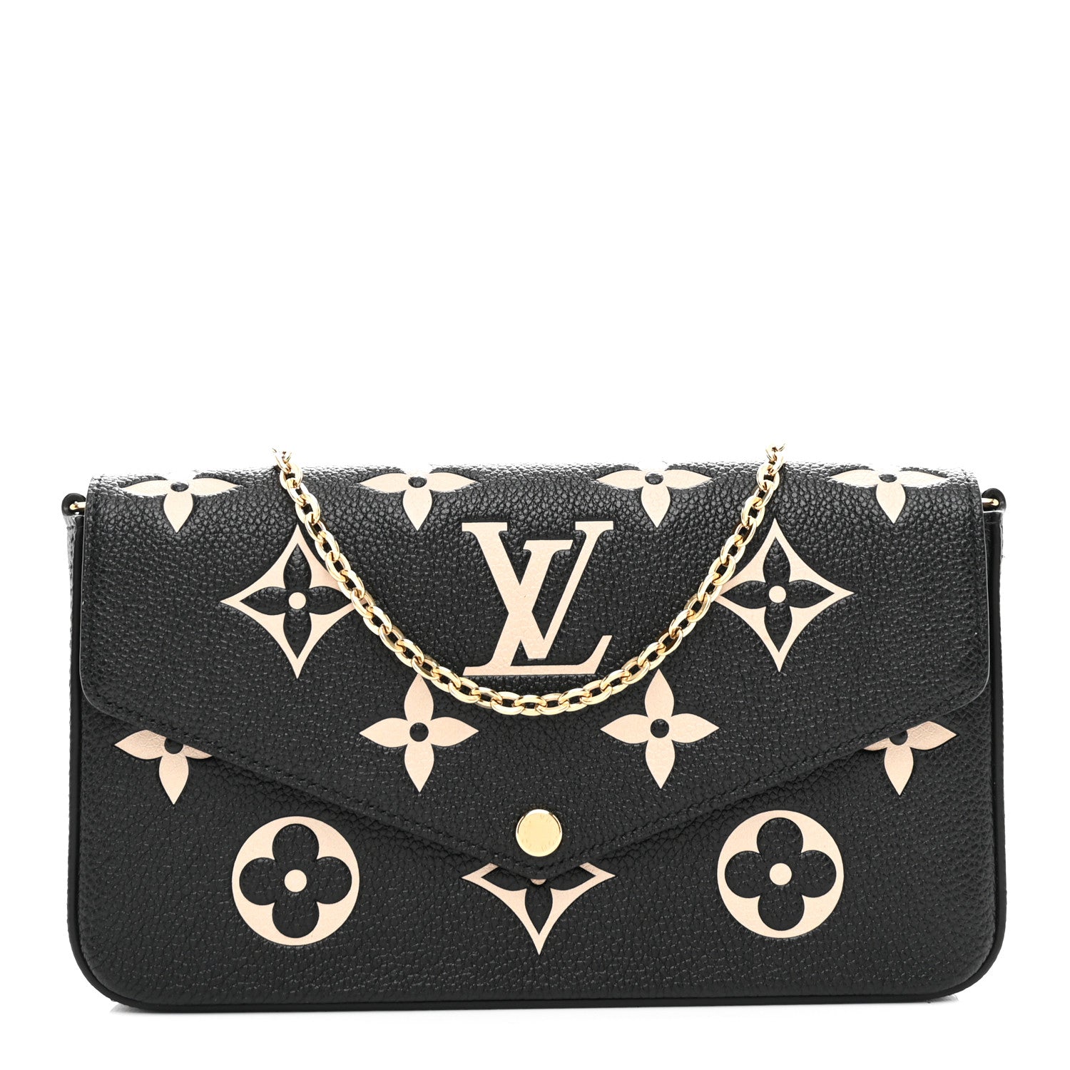 Louis Vuitton Empreinte Monogram Giant Felicie Pochette Black Beige 1 of 11