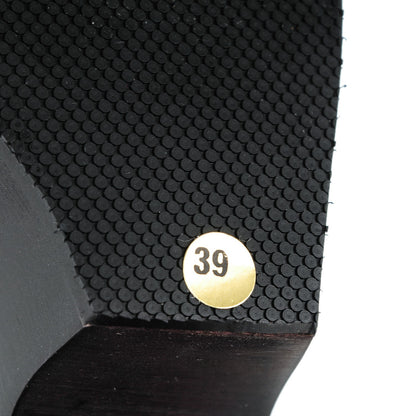Chanel Velvet Wedge Platform Sandals 39 Black 6 of 8