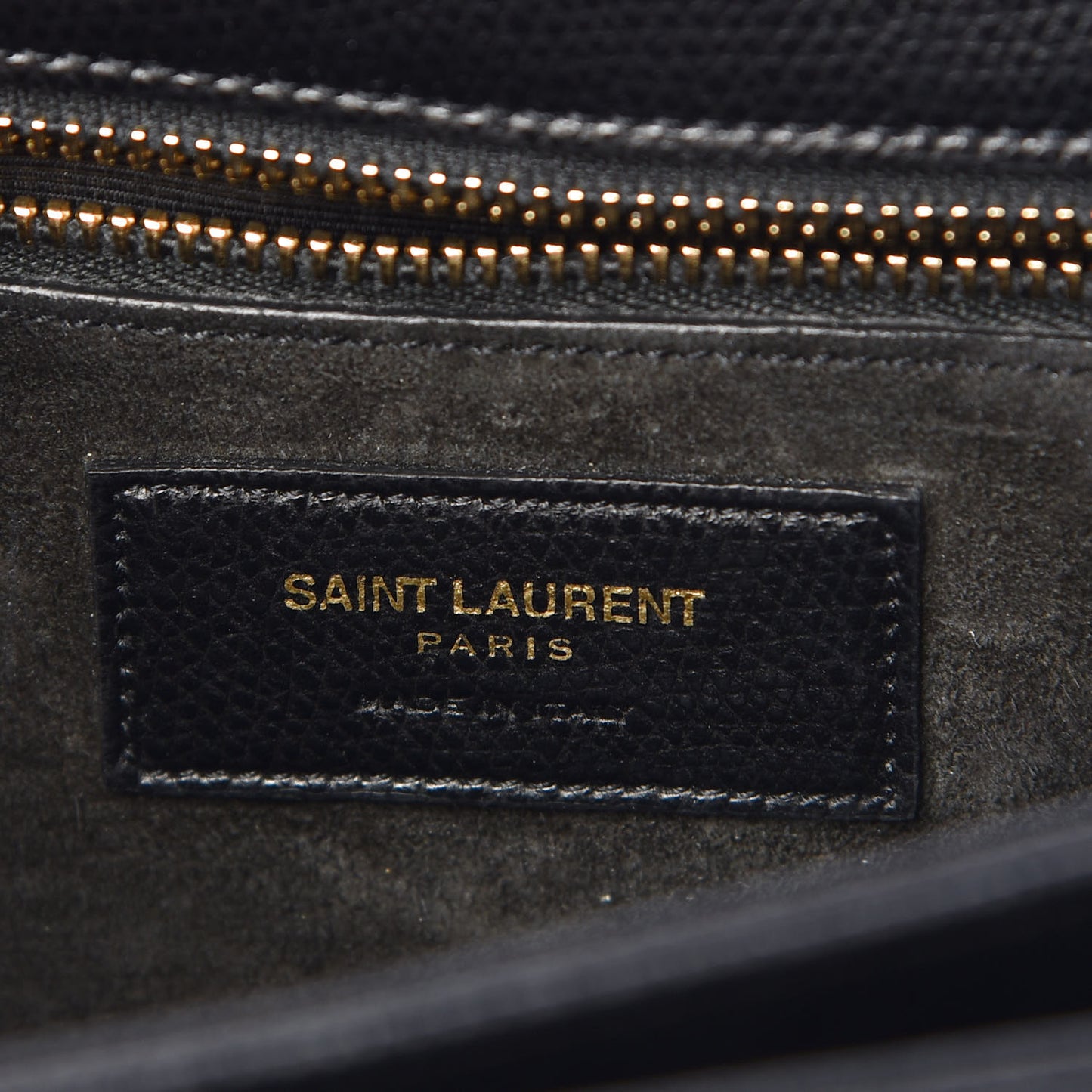 Textured Calfskin Medium Classic Monogram Universite Bag Black