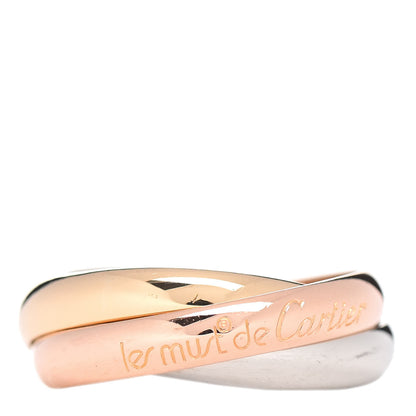 Cartier 18K Pink Yellow White Gold Classic Les Must De Cartier Trinity Ring 56 7.5 1 of 4