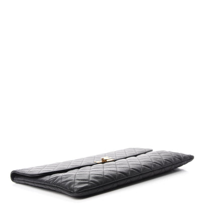 Chanel Caviar Quilted Large Golden Class Pouch Black 4 of 7