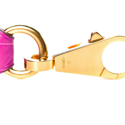 Hermes Shiny Alligator Kelly Sellier 25 Rose Scheherazade 32 of 37