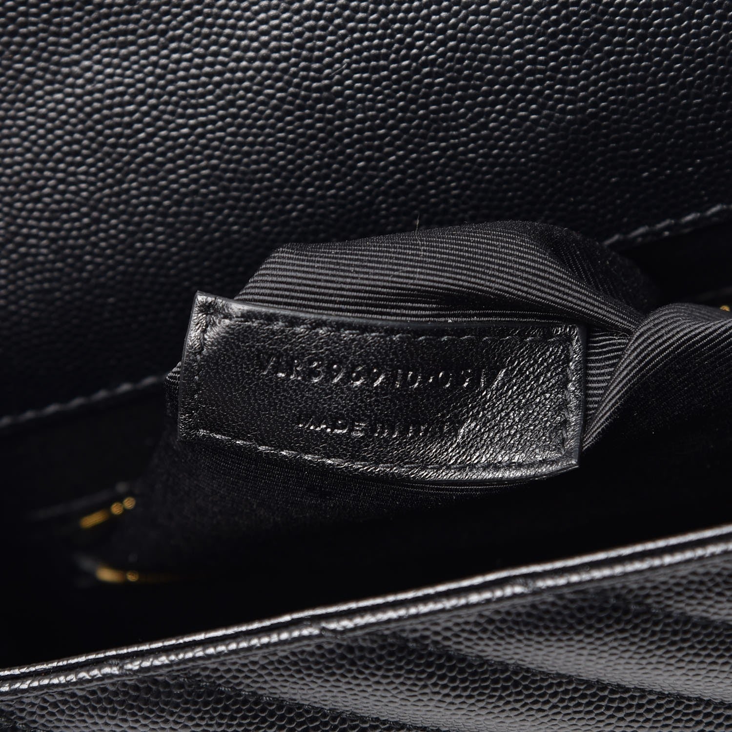 Saint Laurent Grain De Poudre Matelasse Chevron Large Monogram Satchel Black 8 of 8