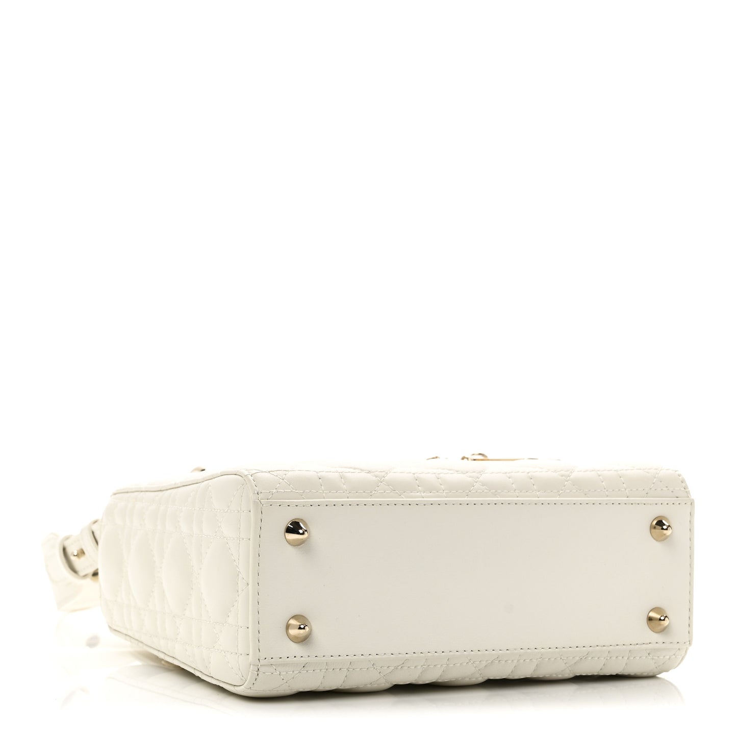 Lambskin Cannage Small My ABCDior Lady Dior White