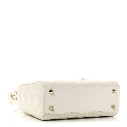 Christian Dior Lambskin Cannage Small My ABCDior Lady Dior White 4 of 11