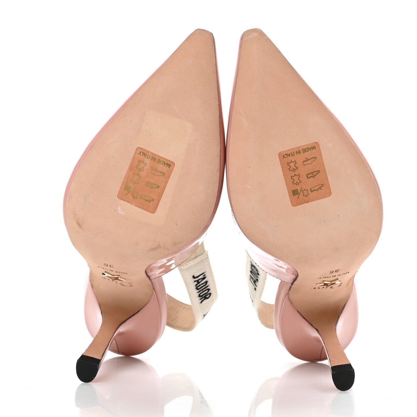 Patent Ribbon J'Adior Slingback 100mm Pumps 36 Pink