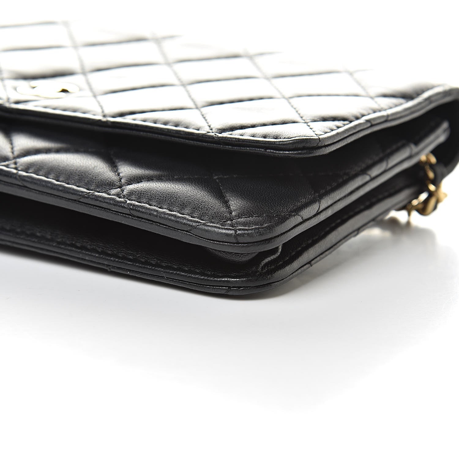 Chanel Lambskin Quilted Wallet On Chain WOC Black 11 of 16