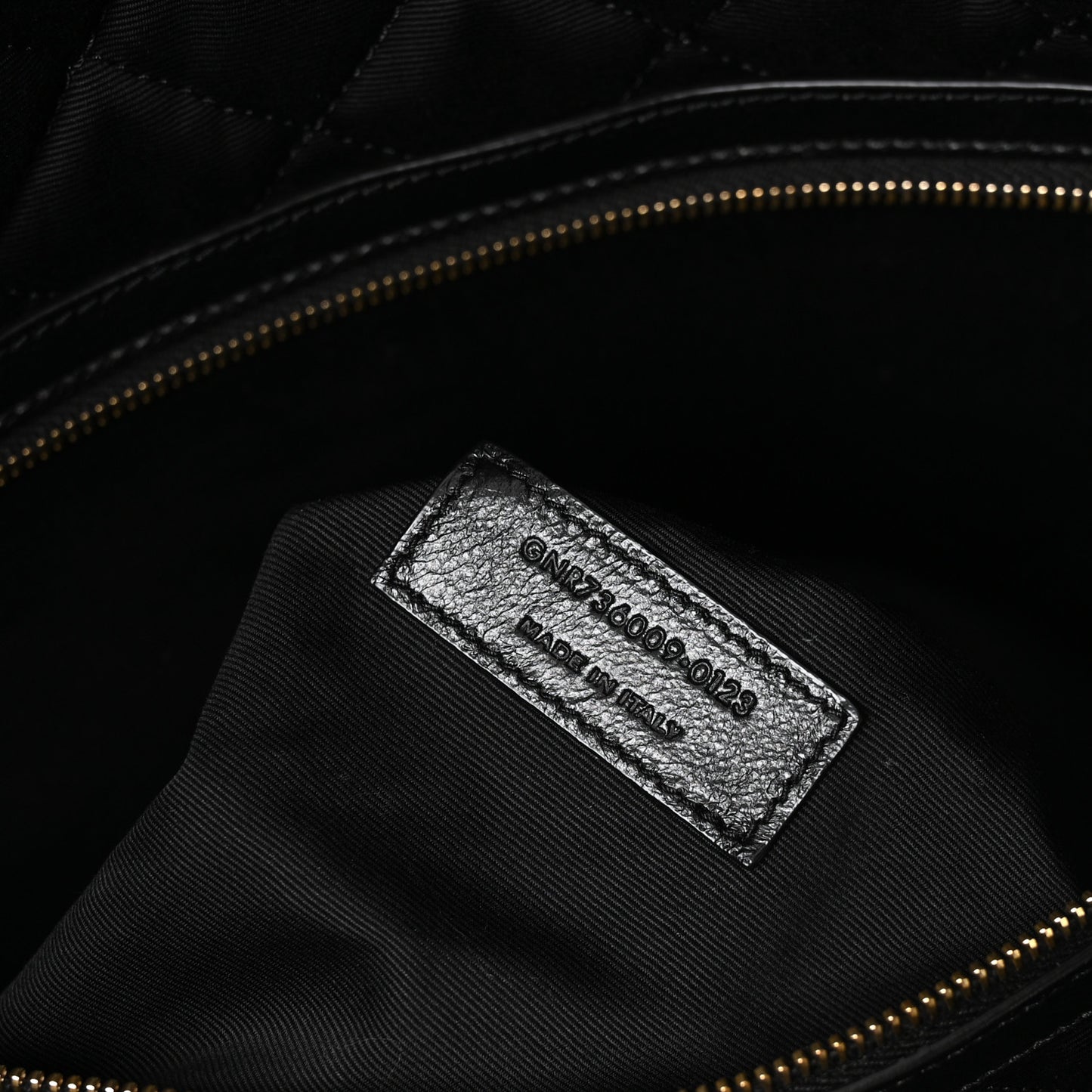 Calfskin Quilted ES Giant Travel Bag Black