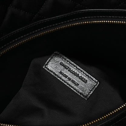 Saint Laurent Calfskin Quilted ES Giant Travel Bag Black 6 of 9