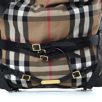 Burberry House Check Bridle Calfskin Medium Gosford Hobo Black 9 of 18