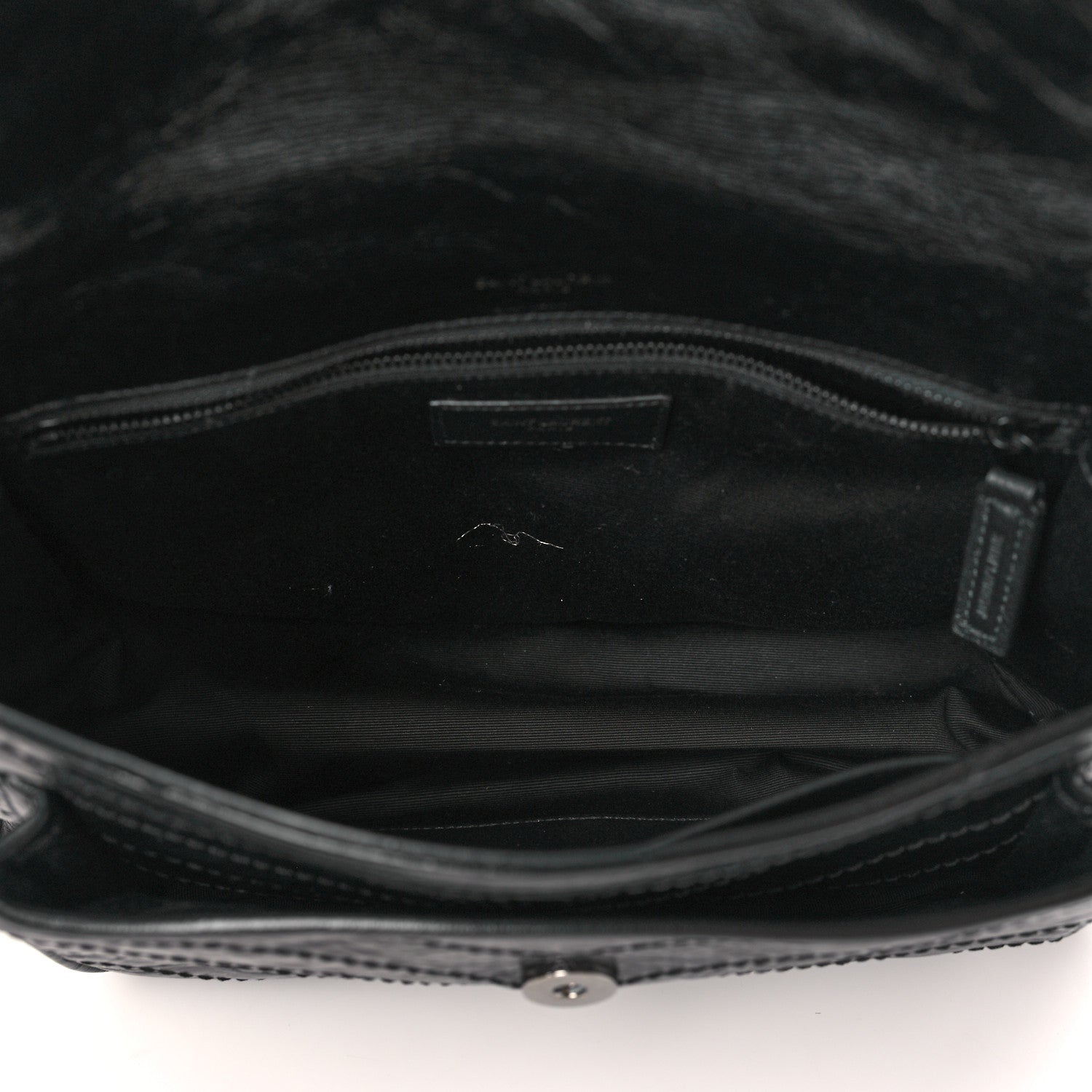 Saint Laurent Crinkled Calfskin Matelasse Monogram Medium Niki Chain Satchel Black 5 of 9