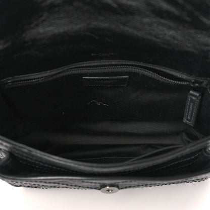 Saint Laurent Crinkled Calfskin Matelasse Monogram Medium Niki Chain Satchel Black 5 of 9