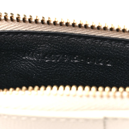 Saint Laurent Grain De Poudre Matelasse Chevron Monogram Fragments Zippered Card Case Crema Soft 6 of 6