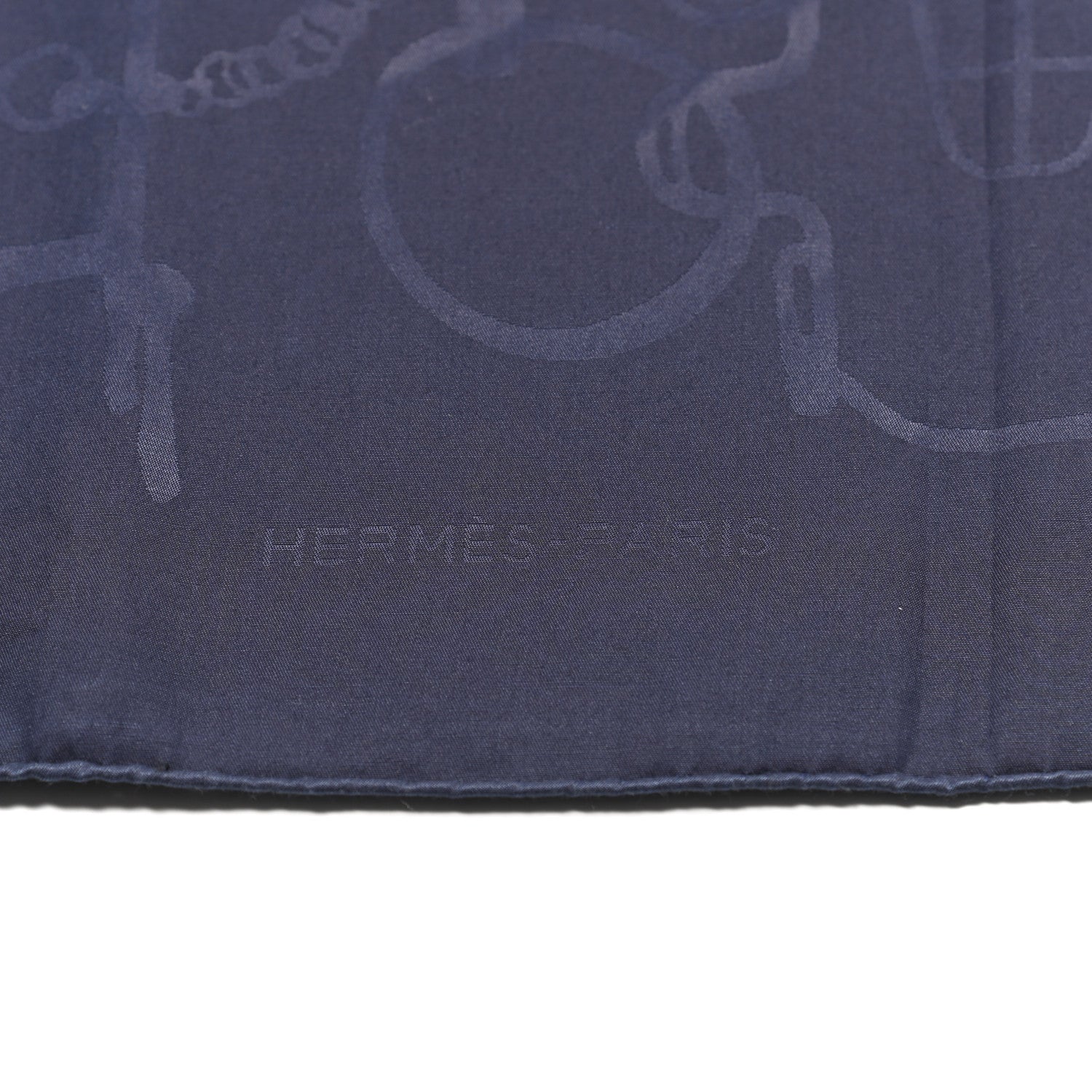 Hermes Silk Cotton Collection Equestre Scarf 100 Navy 3 of 5