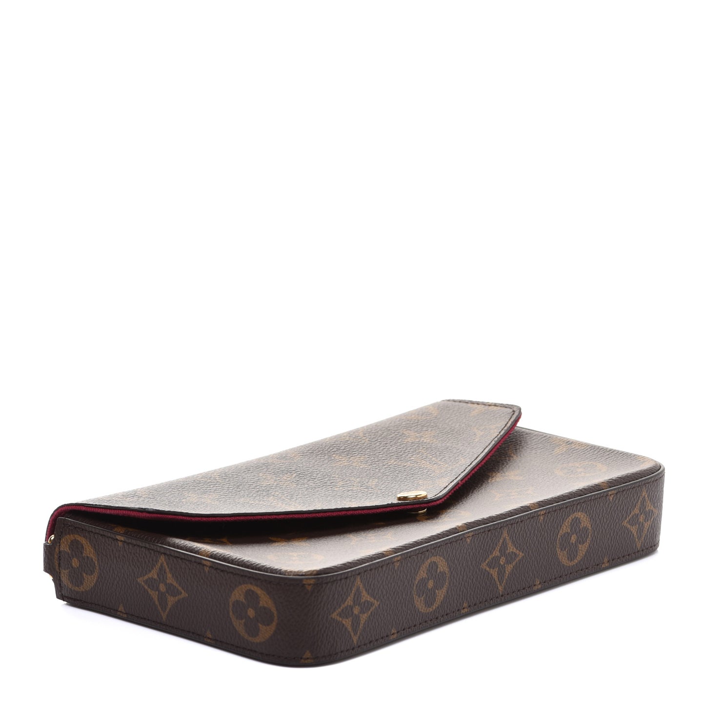 Monogram Pochette Felicie Chain Wallet Fuchsia