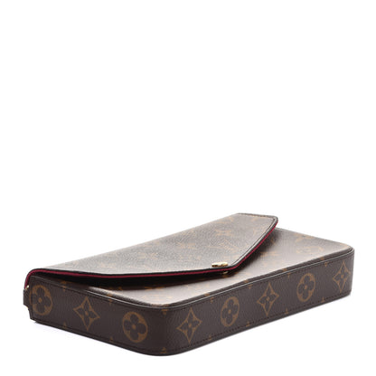 Louis Vuitton Monogram Pochette Felicie Chain Wallet Fuchsia 4 of 11