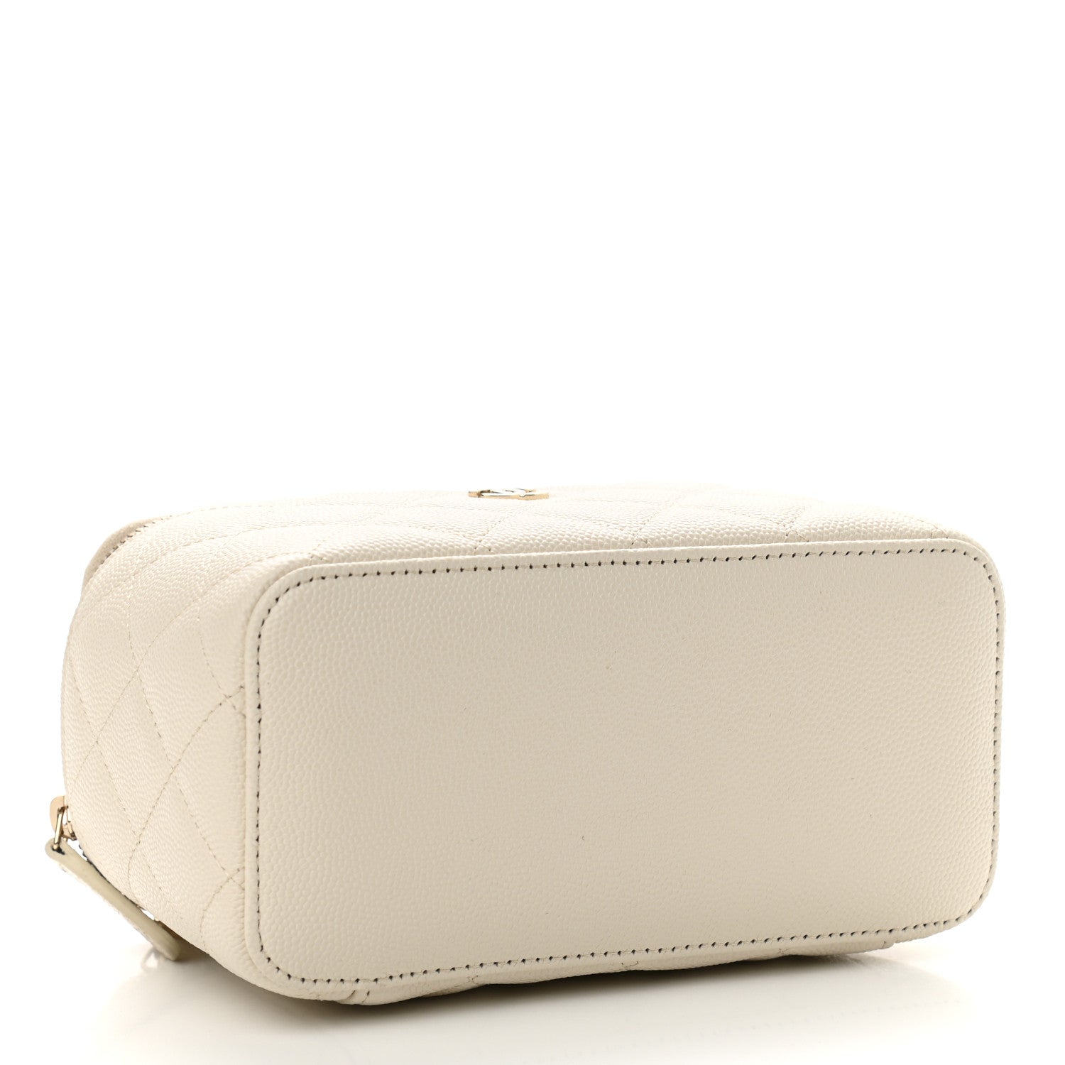 Chanel Caviar Quilted Small Vanity Case With Chain White 3 of 10