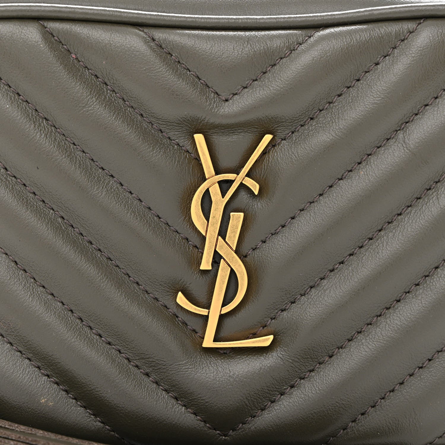 Saint Laurent Calfskin Matelasse Monogram Lou Belt Bag Storm 8 of 11