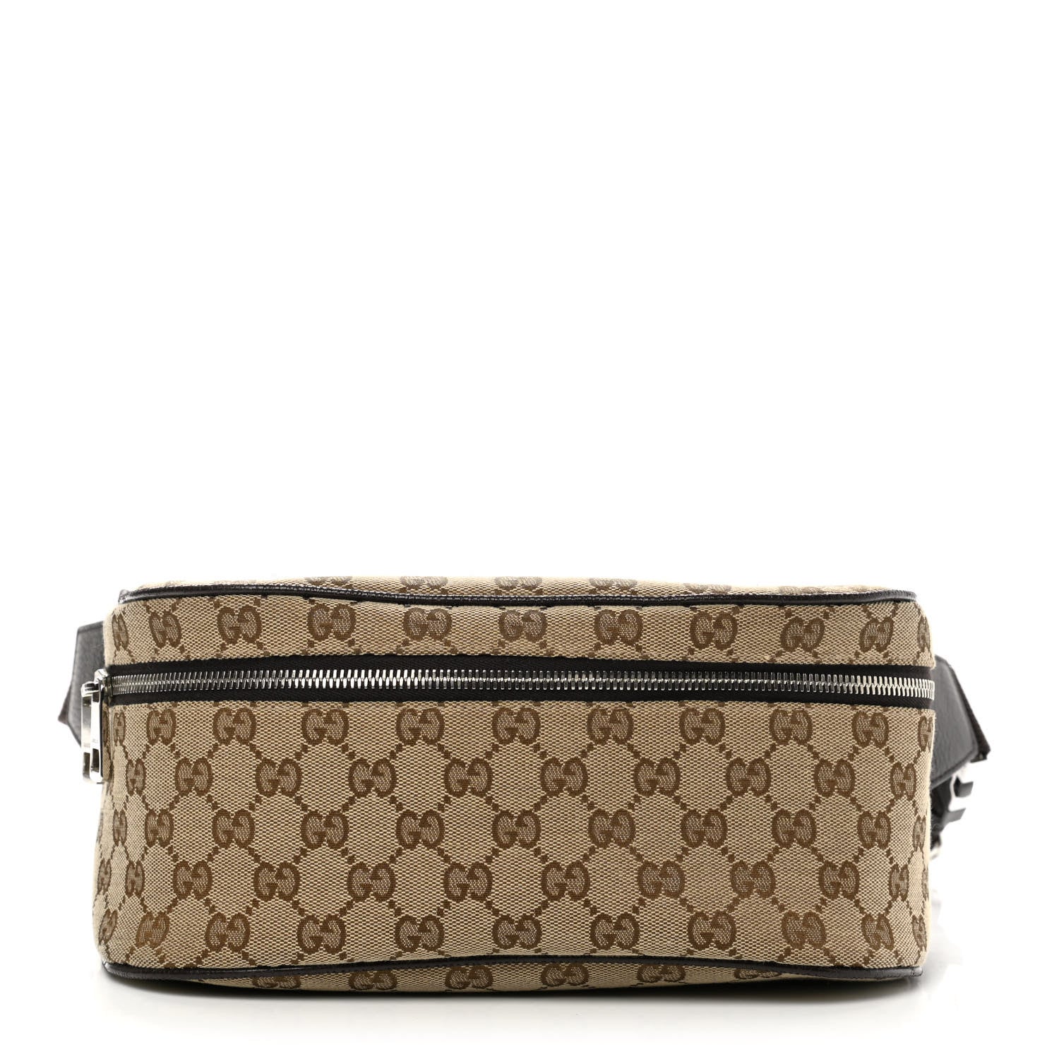 Gucci Monogram Dollar Calfskin Waist Pouch Beige Ebony Testa di Moro Marrone Scuro 1 of 10