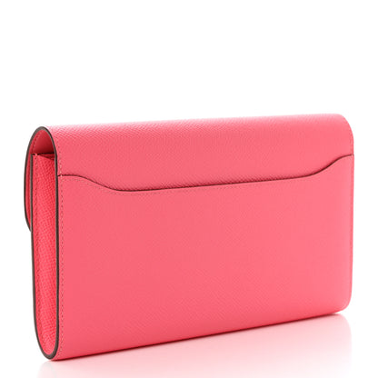 Hermes Epsom Constance Long Wallet Rose Azalee 3 of 8